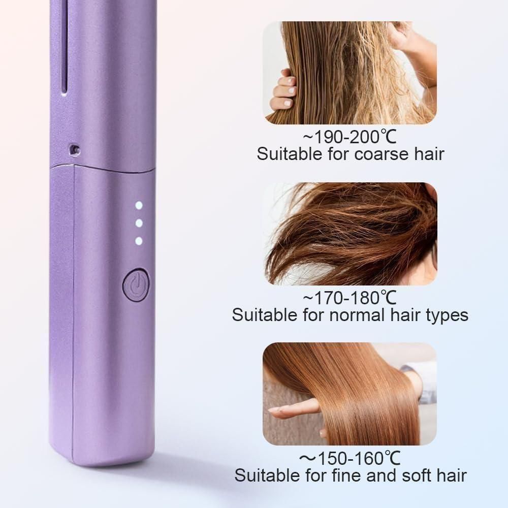 "SleekGlow™ Portable Hair Straightener Comb – Salon-Perfect Hair Anywhere!"