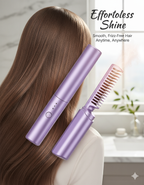 "SleekGlow™ Portable Hair Straightener Comb – Salon-Perfect Hair Anywhere!"